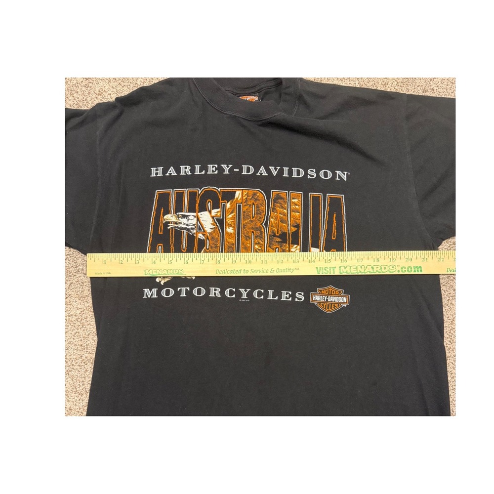Vintage 1997 Harley Davidson Australia T Shirt XL Sydney Eagle Biker 90s Tee - Picture 7 of 8